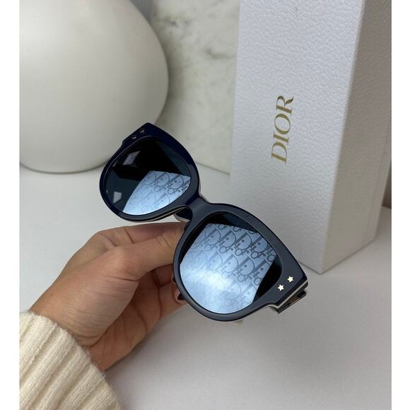 NEW Dior Pacific B2I Logo Sunglasses in Navy Blue